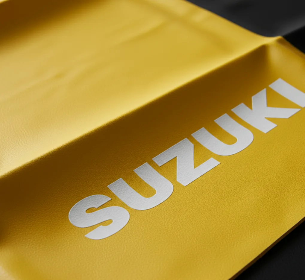 Funda Asiento Tapizado Para Suzuki Dr 350 / Dr350 / Dr350R amarillo, cuero sintetico — foto 2