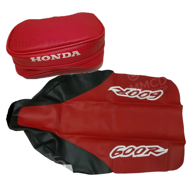 Funda de asiento + Bolso porta herramientas (Cartuchera) para Honda XR600R / XR 600 1997 - Rojo Negro
