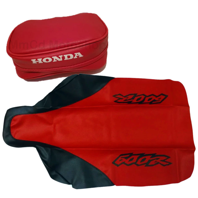 Funda de asiento + Bolso porta herramientas (Cartuchera) para Honda XR600R / XR 600 1998 - 1999 - Rojo Negro