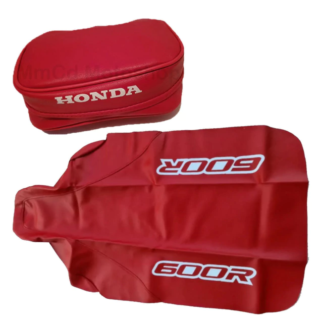Funda de asiento + Bolso porta herramientas (Cartuchera) para Honda XR600R / XR 600 2000 - Rojo