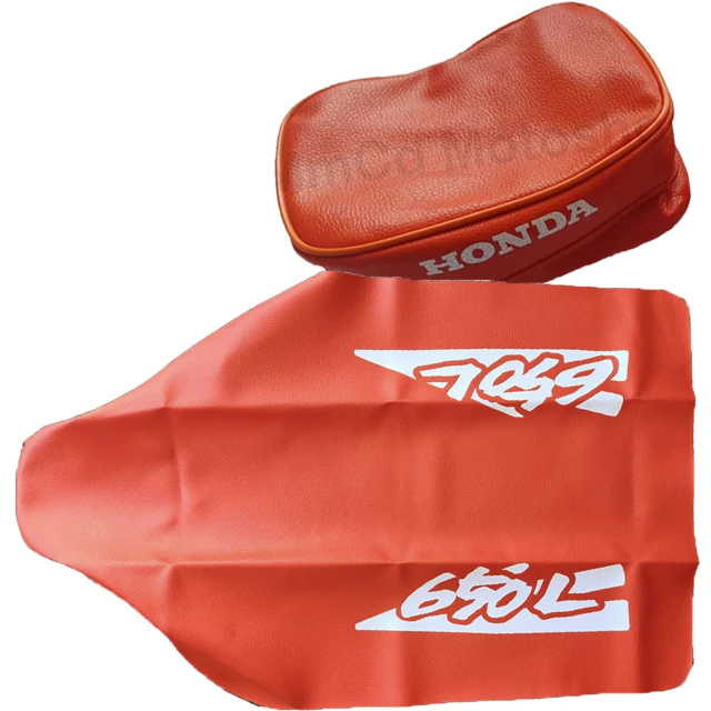 Funda de asiento + Bolso porta herramientas (Cartuchera) para Honda XR650L XR 650L 1994 - Naranja