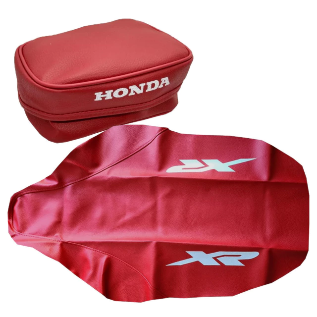 Funda de asiento + Bolso porta herramientas para Honda X650R / XR 650R 2001 - 2007 - Color Rojo