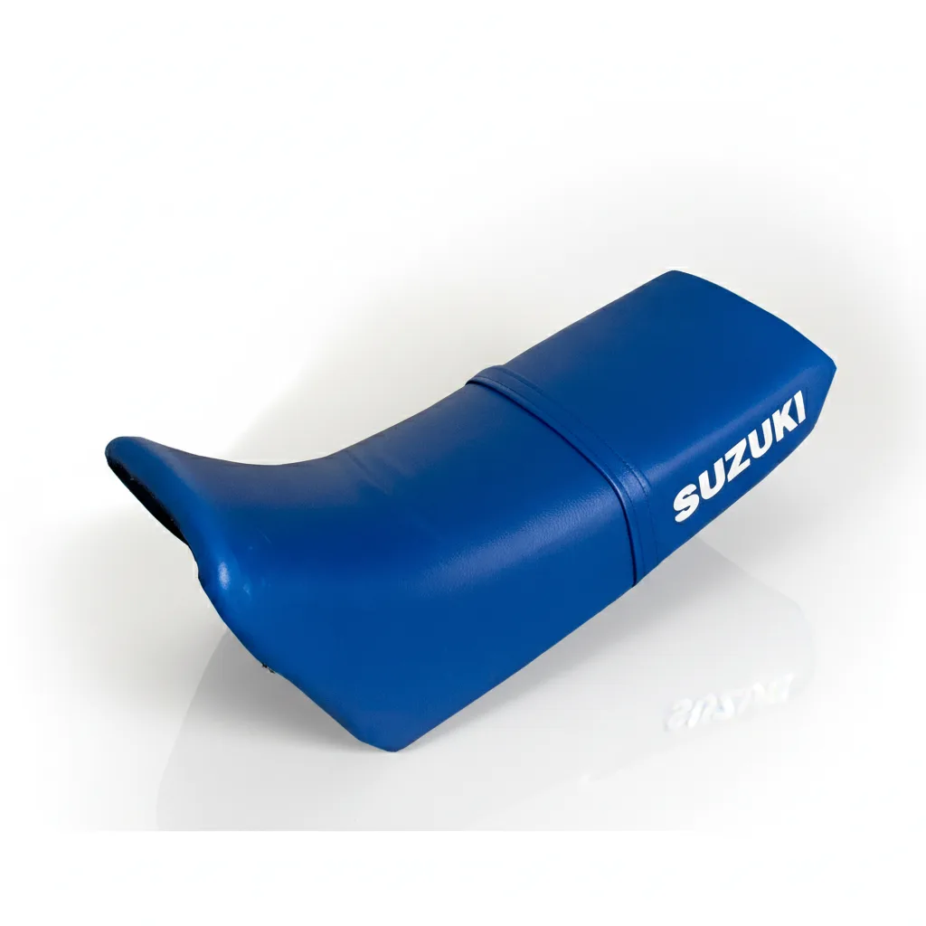 Funda De Asiento Tapizado Para Suzuki Dr 650 Dr650 Azul, cuero sintetico PREMIUM — foto 2