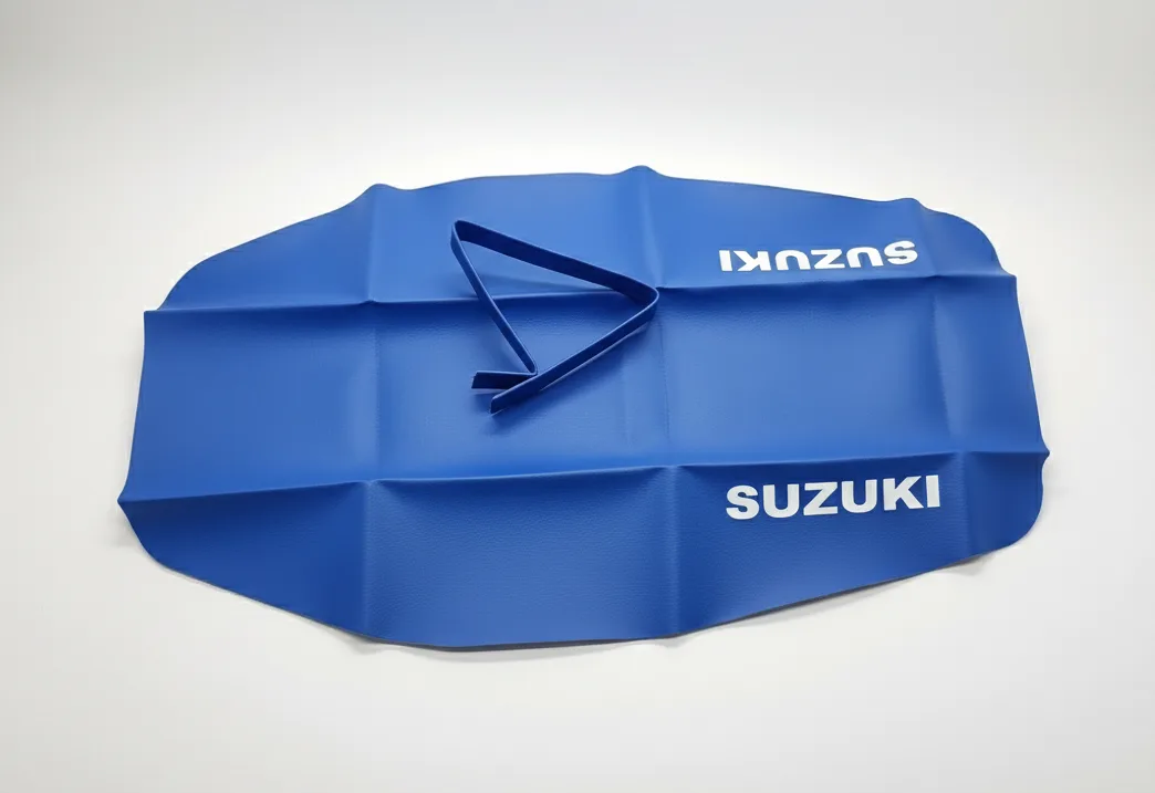 Funda De Asiento Tapizado Para Suzuki Dr 650 Dr650 Azul, cuero sintetico PREMIUM — foto 4
