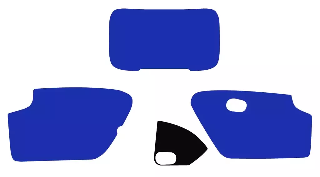 Gráficas Laterales y Porta Farol para Honda XR250R / XR 250 (1994) - Azul - Vinilo Laminado Moldeable