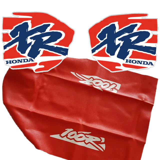 XR100R 1994 Kit Gráficas de Tanque Microperforadas + Tapizado XR100 Premium