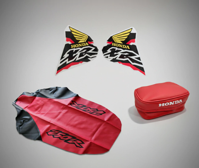 Kit Honda XR250 1998 - Gráficas Tanque + Bolso Porta Herramientas + Funda de Asiento