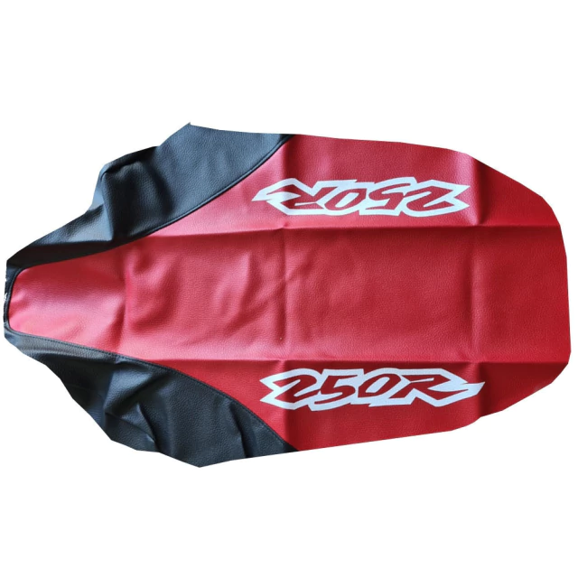 TAPIZADO FUNDA DE ASIENTO PARA HONDA XR250r - XR 250 - XR250 1997- CUERO SINTÉTICO ROJO - NEGRO