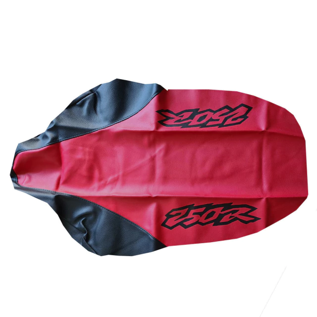 TAPIZADO FUNDA DE ASIENTO PARA HONDA XR250r - XR 250 - XR250 1998- 1999 - CUERO SINTÉTICO ROJO - NEGRO