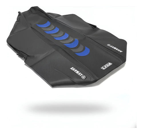 Yamaha Banshee 350 Funda de asiento ULTRAGRIP Lcm Negra Gajos Azules Negro